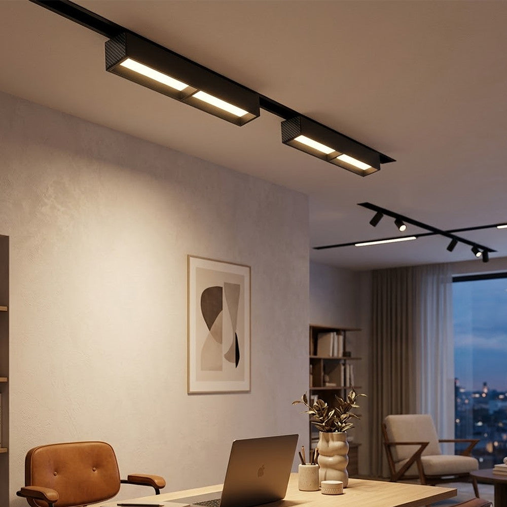 Магнітний трековий світильник, 12W, 4000K, 48V, REMILUM DUAL / Світильник на магнітній шині / Світильник на магнітній рейці