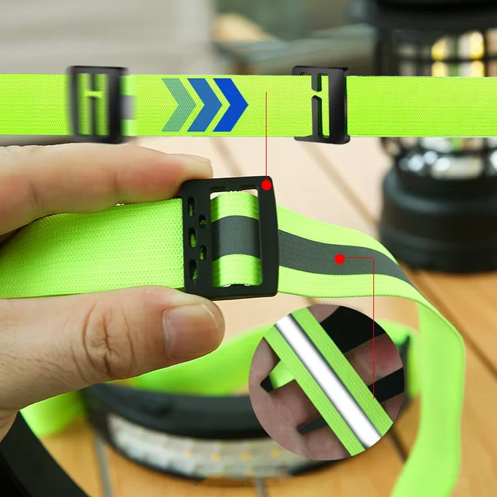 Налобний ліхтар з датчиком руху та USB, Bailong BL-T01, Зелений / Акумуляторний ліхтарик на голову / Ліхтар налобний