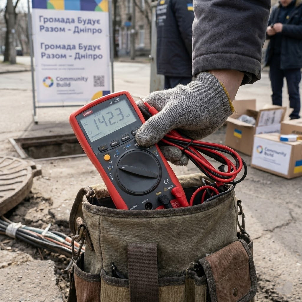 Цифровий мультиметр з кабелем RS 232C, UNI-T UT60D, Червоний / Універсальний вольтметр / Тестер напруги / Портативний мультиметр
