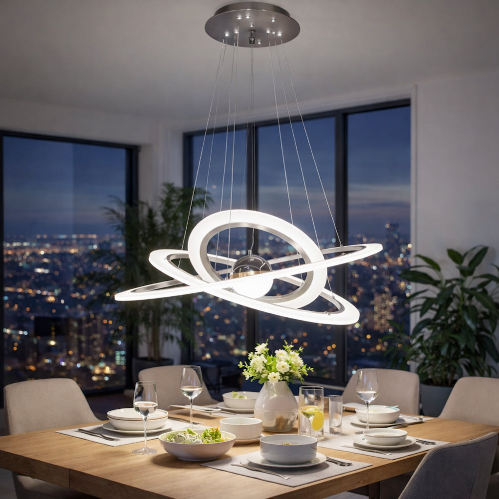 Світлодіодна люстра підвісна з пультом, 140W, 110х80см, Diasha / LED люстра / Смарт люстра світлодіодна