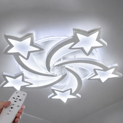 Світлодіодна LED люстра з пультом, 150W, 94х12см, 8163/6+3WH / Смарт світильник світлодіодний / LED світильник