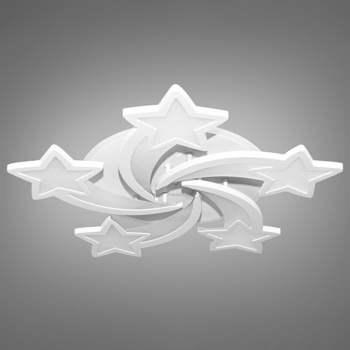Світлодіодна LED люстра з пультом, 150W, 94х12см, 8163/6+3WH / Смарт світильник світлодіодний / LED світильник