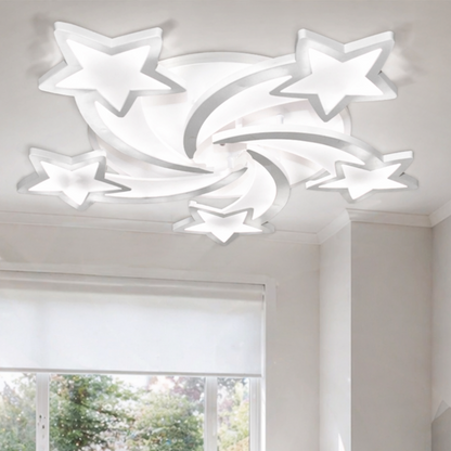 Світлодіодна LED люстра з пультом, 150W, 94х12см, 8163/6+3WH / Смарт світильник світлодіодний / LED світильник