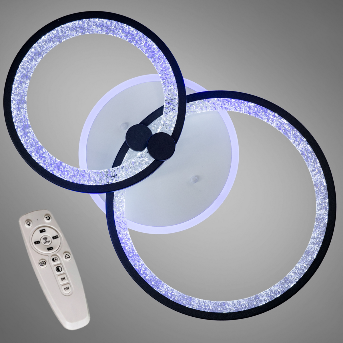 Світлодіодна LED люстра з пультом, 55W, 53х33х12см, Diasha 8022, / Смарт світильник світлодіодний / Світильник стельовий