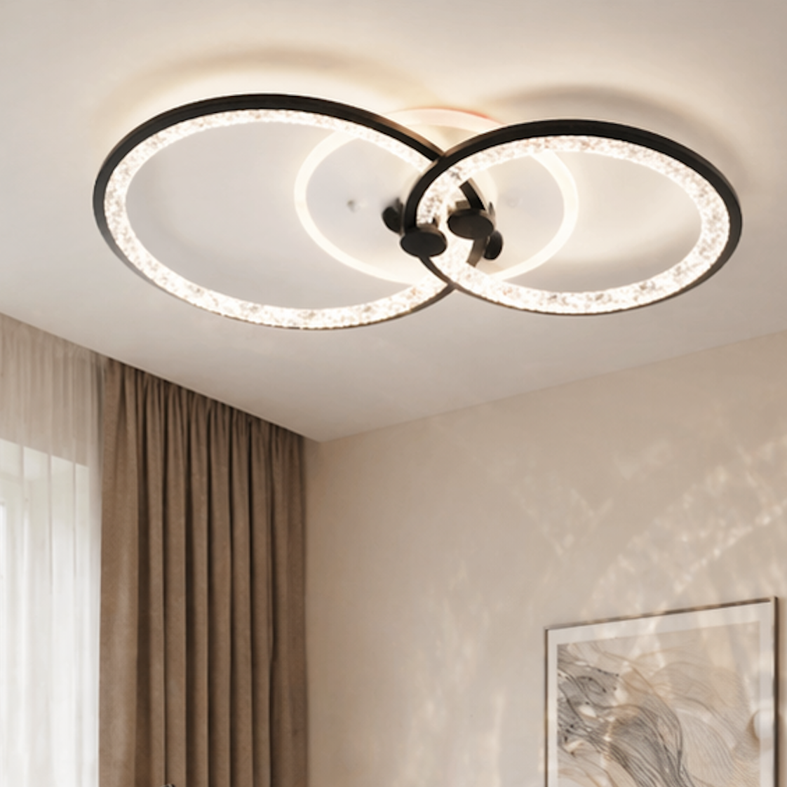 Світлодіодна LED люстра з пультом, 55W, 53х33х12см, Diasha 8022, / Смарт світильник світлодіодний / Світильник стельовий