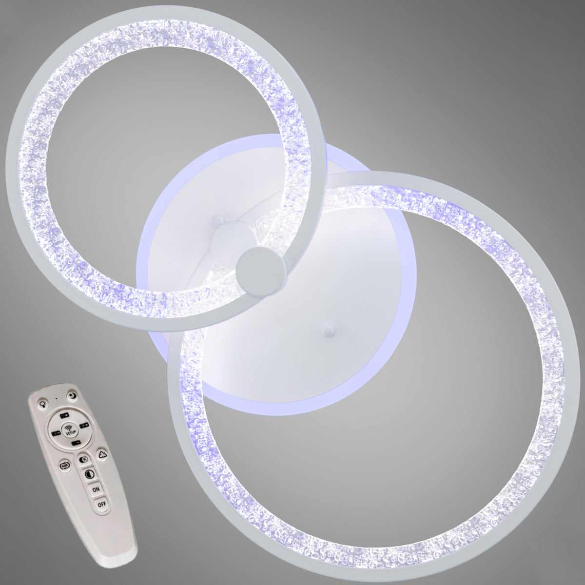 Світлодіодна LED люстра з пультом, 55W, 53х33х12см, Diasha 8022, / Смарт світильник світлодіодний / Світильник стельовий