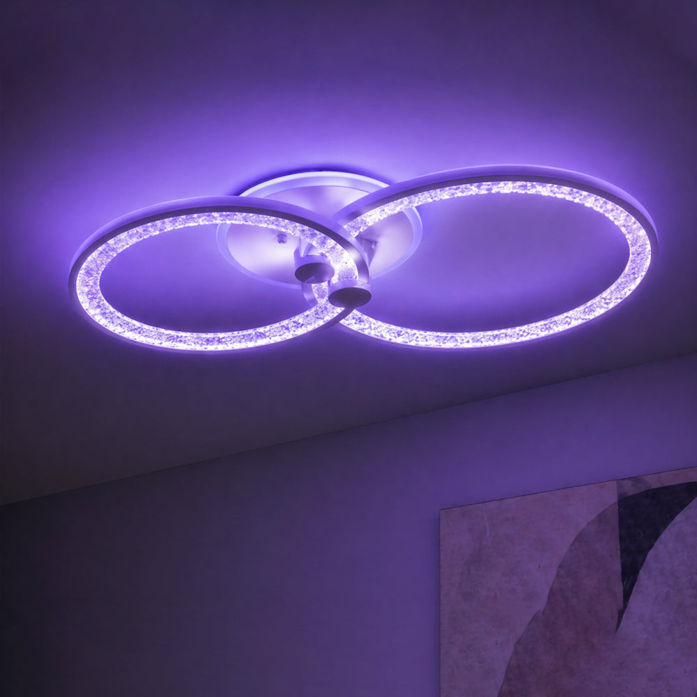 Світлодіодна LED люстра з пультом, 55W, 53х33х12см, Diasha 8022, / Смарт світильник світлодіодний / Світильник стельовий