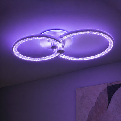 Світлодіодна LED люстра з пультом, 55W, 53х33х12см, Diasha 8022, / Смарт світильник світлодіодний / Світильник стельовий