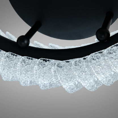 Стельова LED люстра, 50х15см, 50W, пульт, Чорна / Люстра LED / Світильник стельовий / Люстра підвісна / Люстра світлодіодна