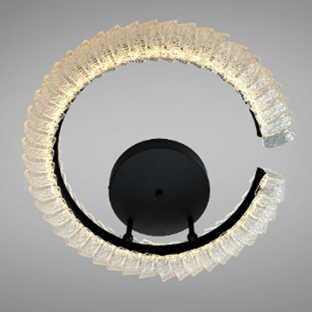 Стельова LED люстра, 50х15см, 50W, пульт, Чорна / Люстра LED / Світильник стельовий / Люстра підвісна / Люстра світлодіодна