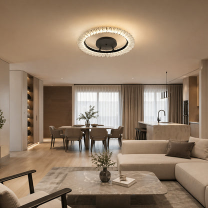 Стельова LED люстра, 50х15см, 50W, пульт, Чорна / Люстра LED / Світильник стельовий / Люстра підвісна / Люстра світлодіодна