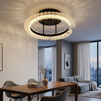 Стельова LED люстра, 50х15см, 50W, пульт, Чорна / Люстра LED / Світильник стельовий / Люстра підвісна / Люстра світлодіодна