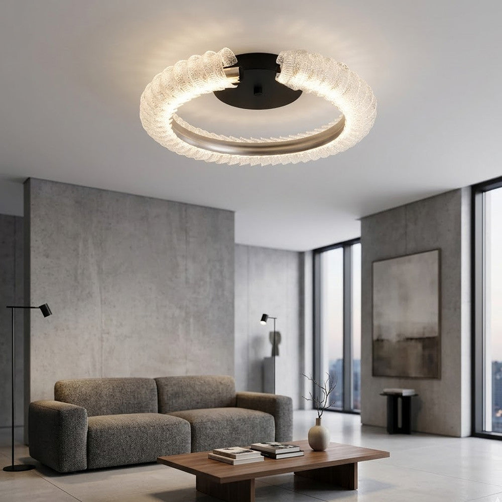 Стельова LED люстра, 50х15см, 50W, пульт, Чорна / Люстра LED / Світильник стельовий / Люстра підвісна / Люстра світлодіодна