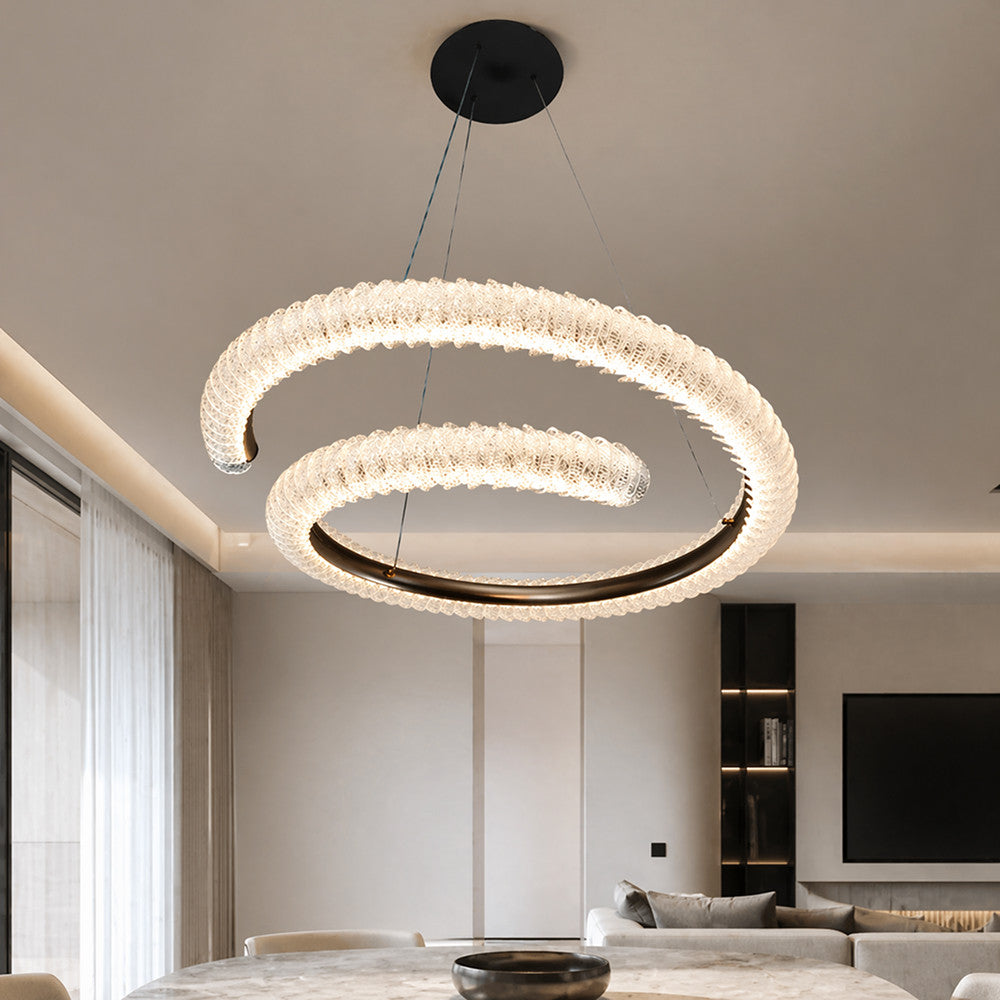 LED люстра підвісна, 115х80см, 132Вт, пульт, / Світлодіодна люстра стельова / Підвісний світильник