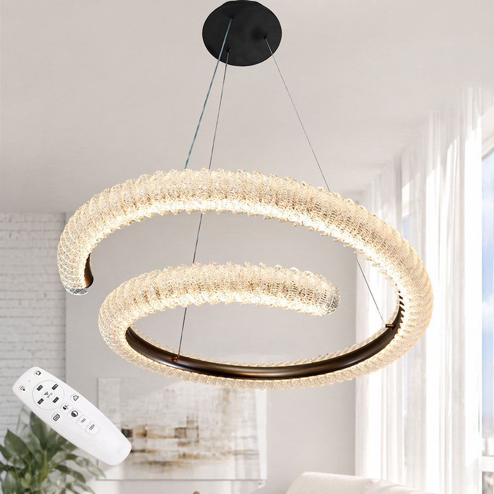 LED люстра підвісна, 115х80см, 132Вт, пульт, / Світлодіодна люстра стельова / Підвісний світильник