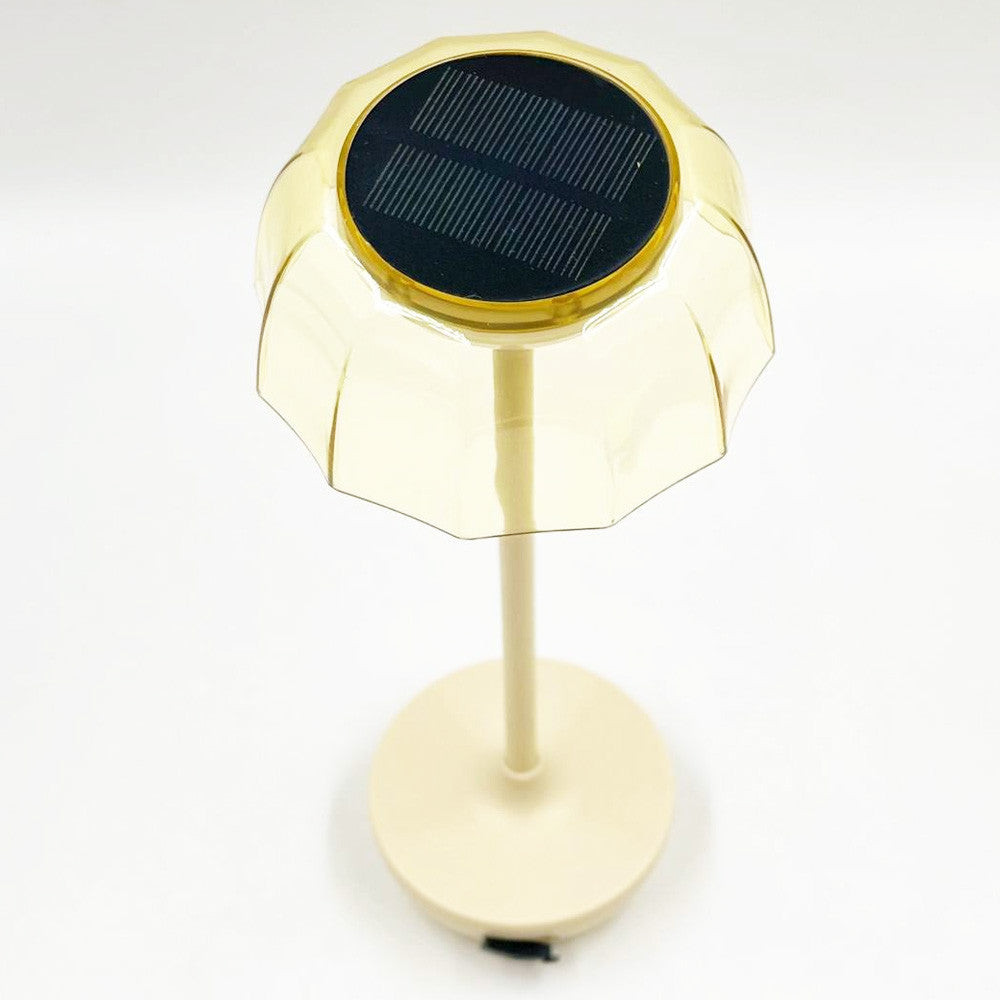 Настільна лампа на сонячній батареї 26,5см, з USB, BL-TL68S, Бежевий / LED-лампа настільна / Акумуляторна лампа нічник