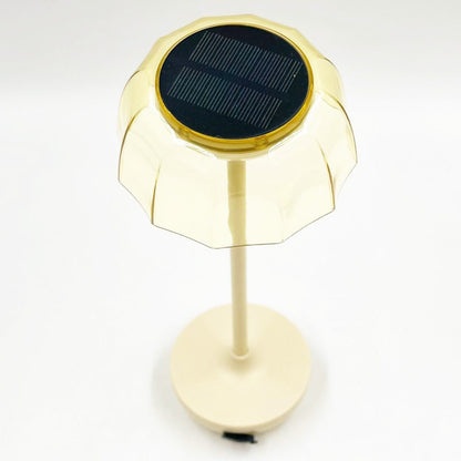 Настільна лампа на сонячній батареї 26,5см, з USB, BL-TL68S, Бежевий / LED-лампа настільна / Акумуляторна лампа нічник