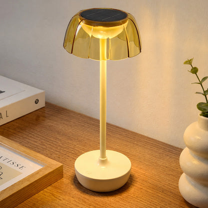 Настільна лампа на сонячній батареї 26,5см, з USB, BL-TL68S, Бежевий / LED-лампа настільна / Акумуляторна лампа нічник