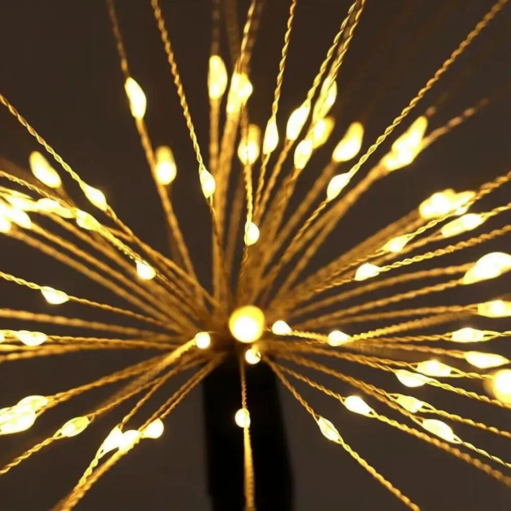 Садовий ліхтар на сонячній батареї 150 LED, 90см, "Феєрверк", HA-47, Теплий білий / Декоративний ліхтар для саду