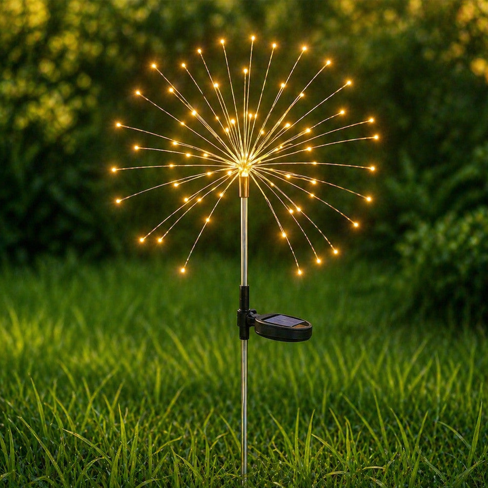 Садовий ліхтар на сонячній батареї 150 LED, 90см, "Феєрверк", HA-47, Теплий білий / Декоративний ліхтар для саду
