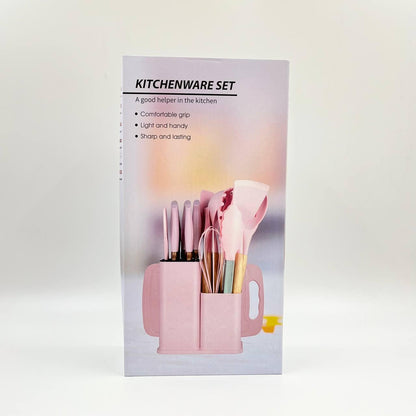 Набір кухонного приладдя, 19 предметів, Kitchen Set, Бірюзовий / Набір для кухні / Кухонне приладдя