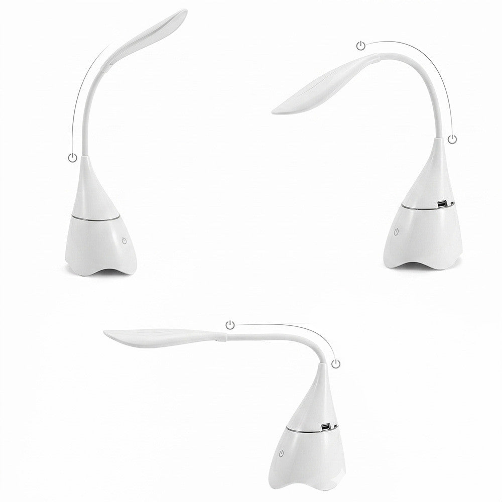 Настільна акумуляторна LED лампа 4,5 Вт, Bluetooth ( 20х10,7х10,2см) USB, Синя / Світлодіодна лампа / Сенсорна лампа