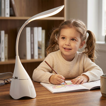 Настільна акумуляторна LED лампа 4,5 Вт, Bluetooth ( 20х10,7х10,2см) USB, Синя / Світлодіодна лампа / Сенсорна лампа