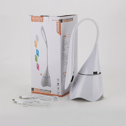 Настільна акумуляторна LED лампа 4,5 Вт, Bluetooth ( 20х10,7х10,2см) USB, Синя / Світлодіодна лампа / Сенсорна лампа