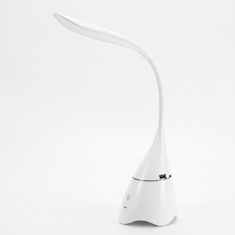 Настільна акумуляторна LED лампа 4,5 Вт, Bluetooth ( 20х10,7х10,2см) USB, Синя / Світлодіодна лампа / Сенсорна лампа