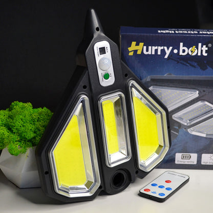 Вуличний світильник на сонячній батареї + пульт, 3 режими Hurry bolt Чорний / Ліхтар з датчиком руху/ Прожектор світлодіодний