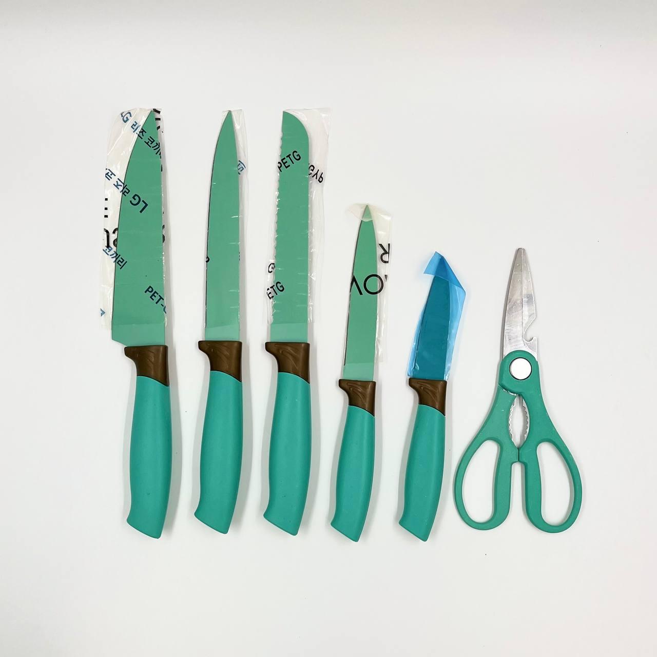 Набір кухонного приладдя, 19 предметів, Kitchen Set, Бірюзовий / Набір для кухні / Кухонне приладдя