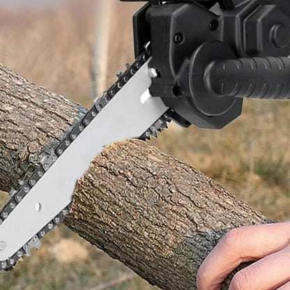 Насадка ланцюгова пилка для дриля та шуруповерта 4", Чорний / Насадка пила для дриля / Перехідник для шуруповерта у вигляді пили