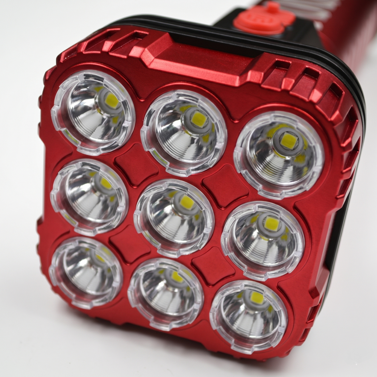 Акумуляторний ліхтар на сонячній батареї, USB, 5 режимів HB-707-2 Hurry Bolt Червоний / Прожектор з бічним світлом /Ручний ліхтар