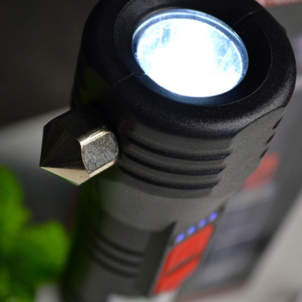 Акумуляторний ліхтар ручний із сонячною панеллю та USB, 5 режимів, GX-8126, Чорний / Ліхтар тактичний / Ліхтарик ручний