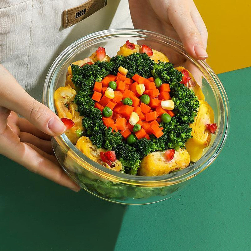 Скляний контейнер харчовий 650 мл, / Контейнер для їжі з герметичною кришкою / Судок скляний
