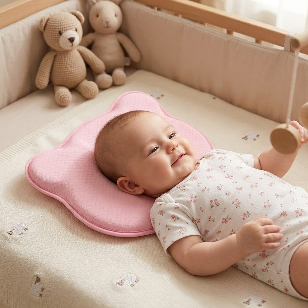 Ортопедична подушка дитяча, 27х22х3см, BabyComfort PAPAELLA, Блакитна / Подушка з ефектом пам'яті / Подушка для немовлят