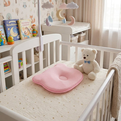 Ортопедична подушка дитяча, 27х22х3см, BabyComfort PAPAELLA, Блакитна / Подушка з ефектом пам'яті / Подушка для немовлят