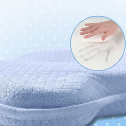 Ортопедична подушка дитяча, 27х22х3см, BabyComfort PAPAELLA, Блакитна / Подушка з ефектом пам'яті / Подушка для немовлят