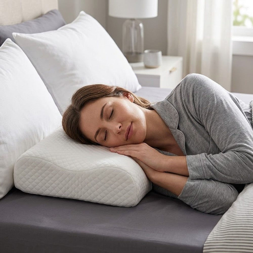 Ортопедична подушка з ефектом пам'яті, 60х40см, Space Memory / Подушка Memory Foam / Анатомічна подушка для сну