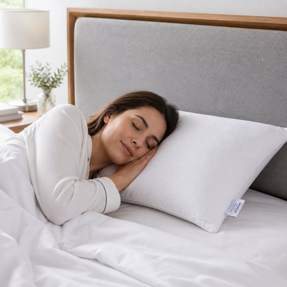 Подушка гіпоалергенна 50х70 см, мікрофібра, SLEEPCOVER LIGHT / М'яка подушка / Подушка для сну