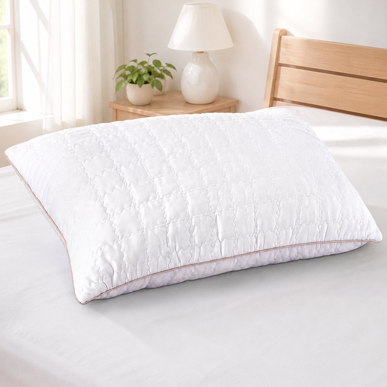 Подушка бавовняна, 70x50см, Minteks Cotton / Подушка гіпоалергенна / Подушка антиалергенна / Подушка євророзмір