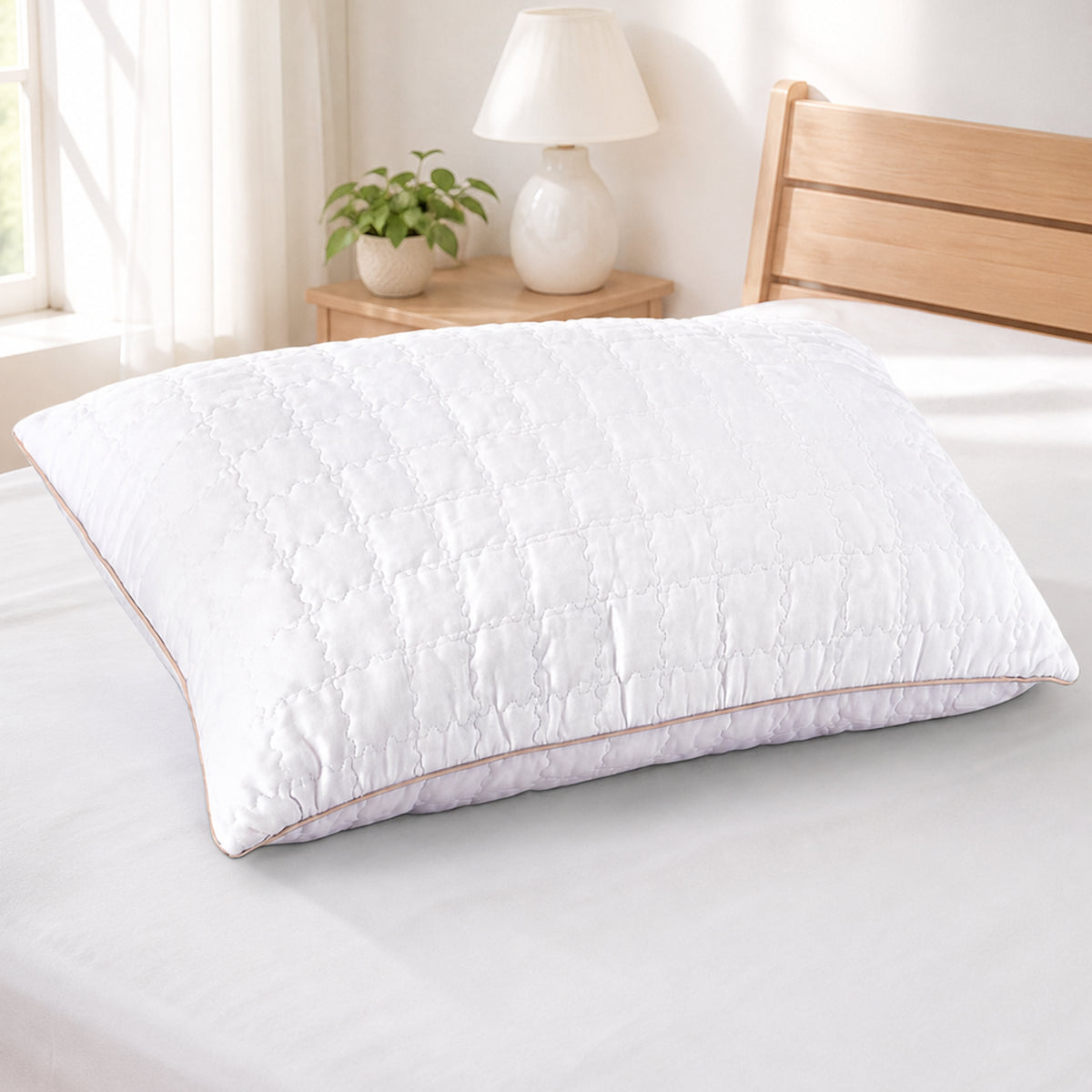 Подушка бавовняна, 70x50см, Minteks Cotton / Подушка гіпоалергенна / Подушка антиалергенна / Подушка євророзмір