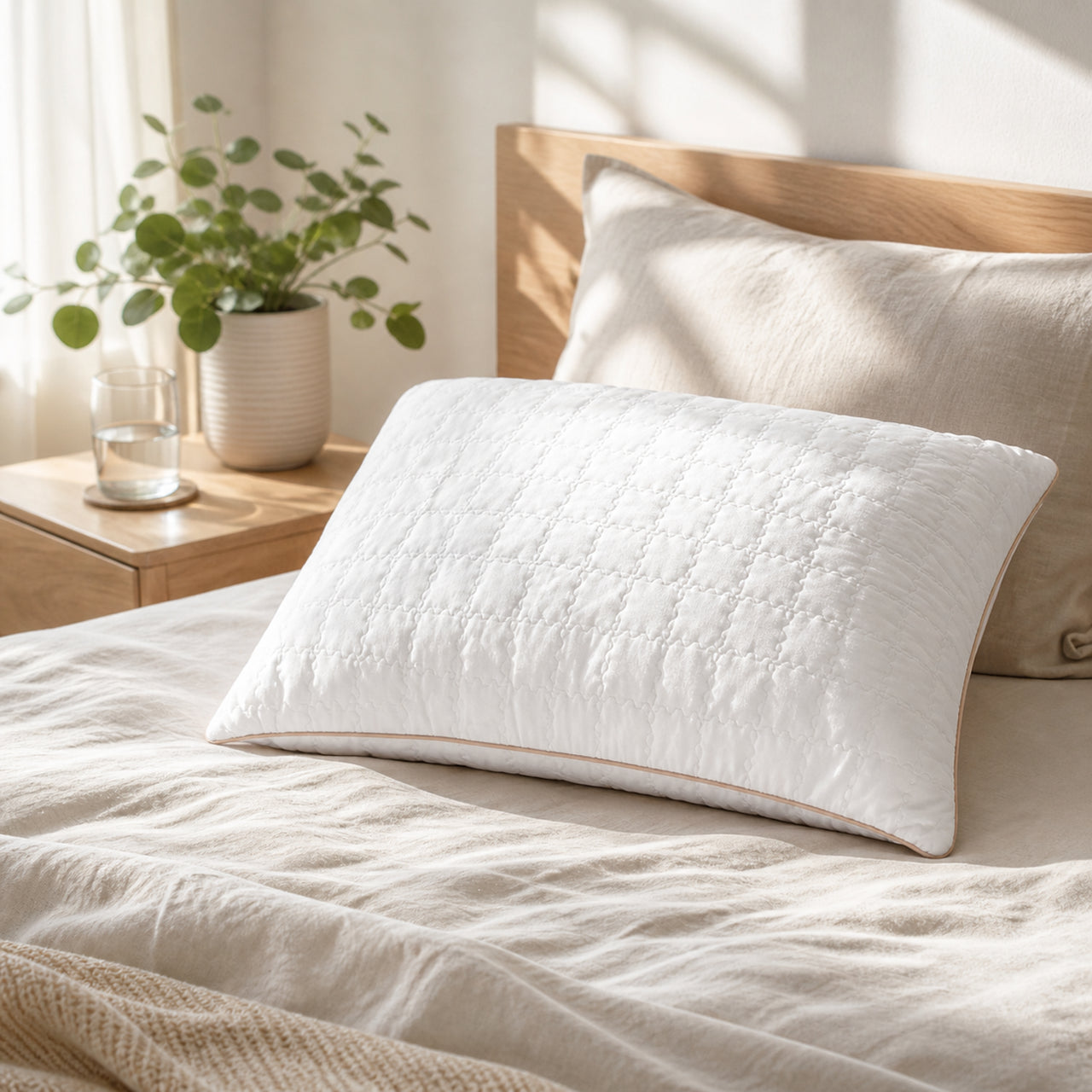 Подушка бавовняна, 70x50см, Minteks Cotton / Подушка гіпоалергенна / Подушка антиалергенна / Подушка євророзмір