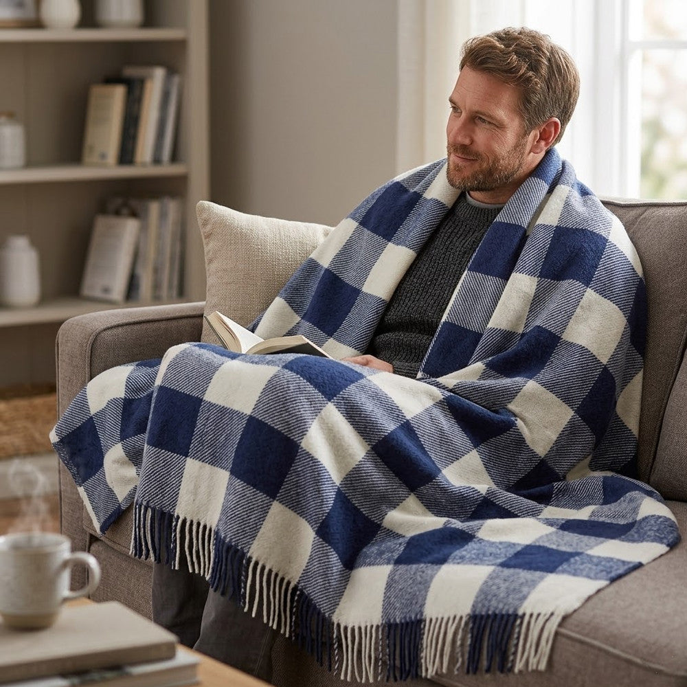 Плед двоспальний з бахромою, 200х170 см, Lanavitta Вероніка / Плед-покривало / Плед на ліжко