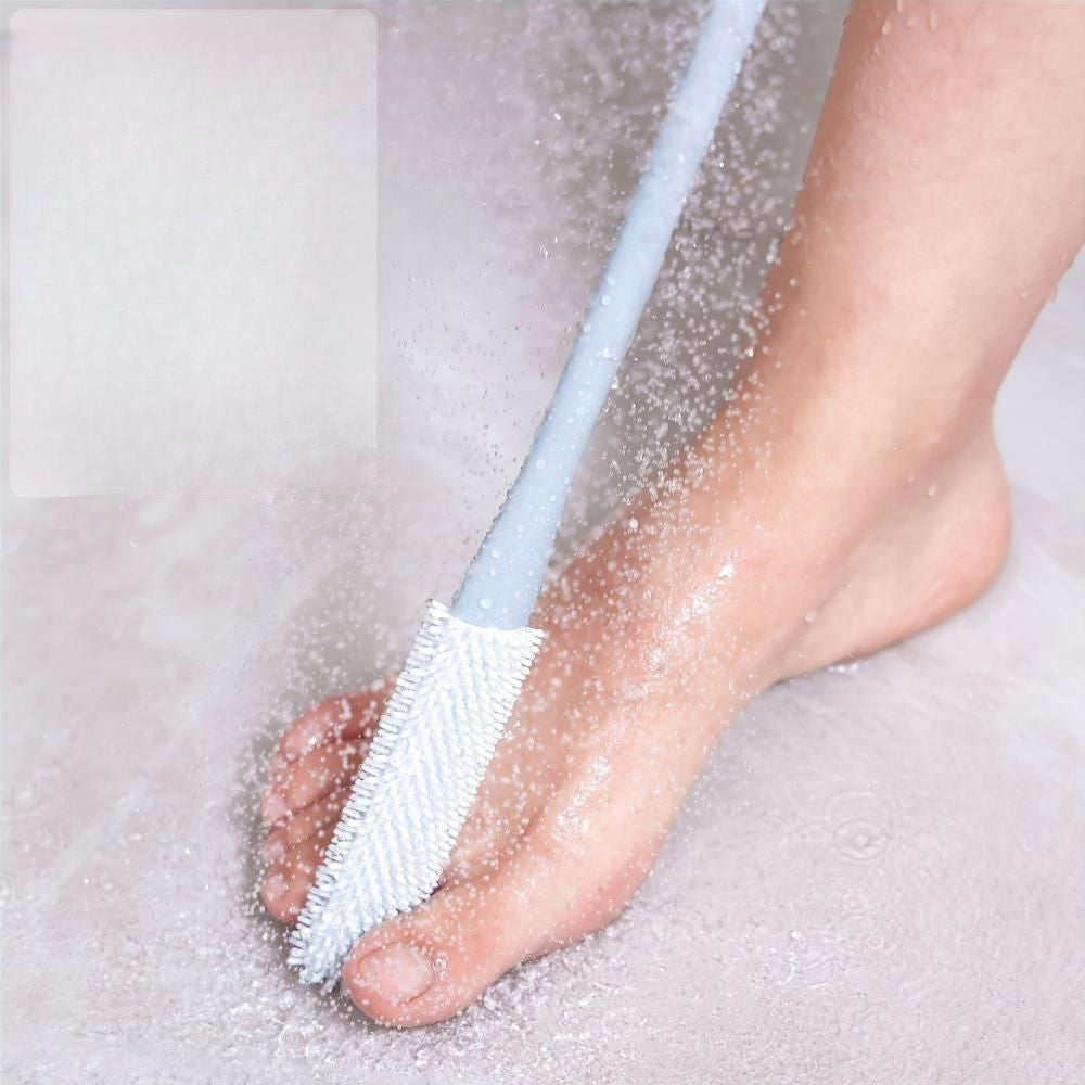 Багатофункціональна щітка для миття ніг 34,5см, Foot washing brush, Сірий / Щітка для чищення пальців ніг