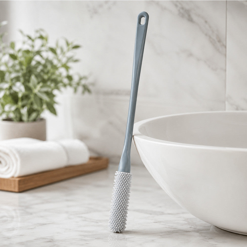 Багатофункціональна щітка для миття ніг 34,5см, Foot washing brush, Сірий / Щітка для чищення пальців ніг