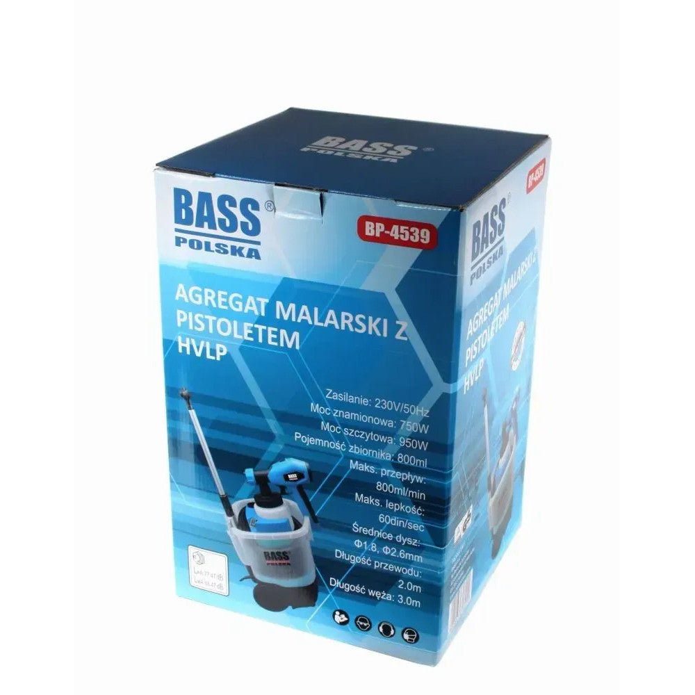 Краскопульт Bass Polska 950Вт, 800мл / Фарбувальний агрегат електричний / Фарборозпилювач електричний