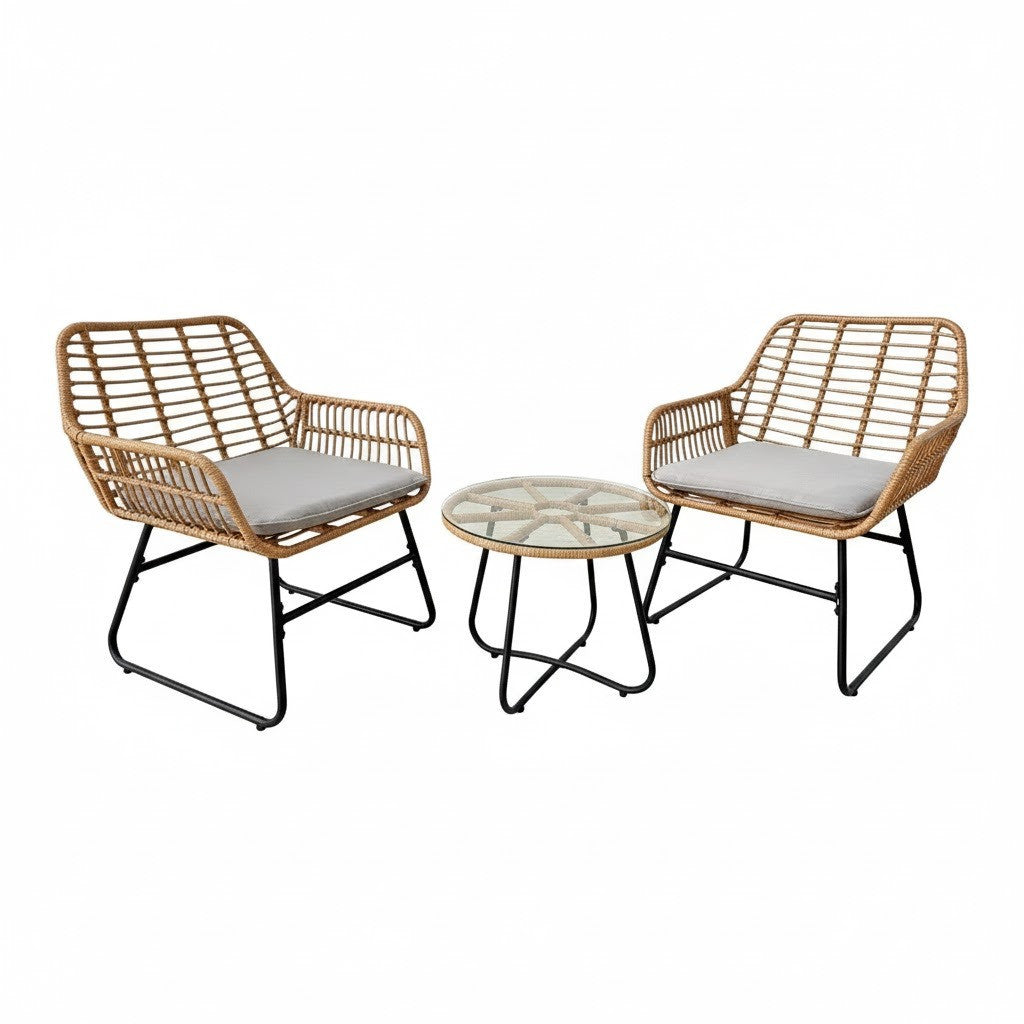 Комплект садових меблів Garden Line LEUCA ABI3408, 3 предмети / Набір садових меблів / Комплект меблів для саду