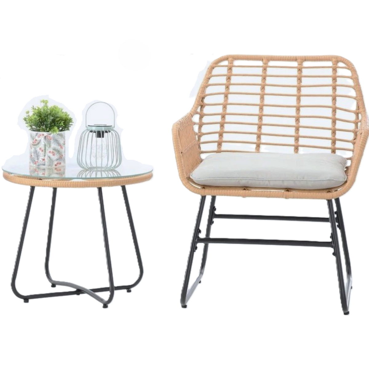 Комплект садових меблів Garden Line LEUCA ABI3408, 3 предмети / Набір садових меблів / Комплект меблів для саду