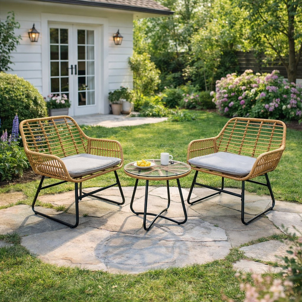 Комплект садових меблів Garden Line LEUCA ABI3408, 3 предмети / Набір садових меблів / Комплект меблів для саду